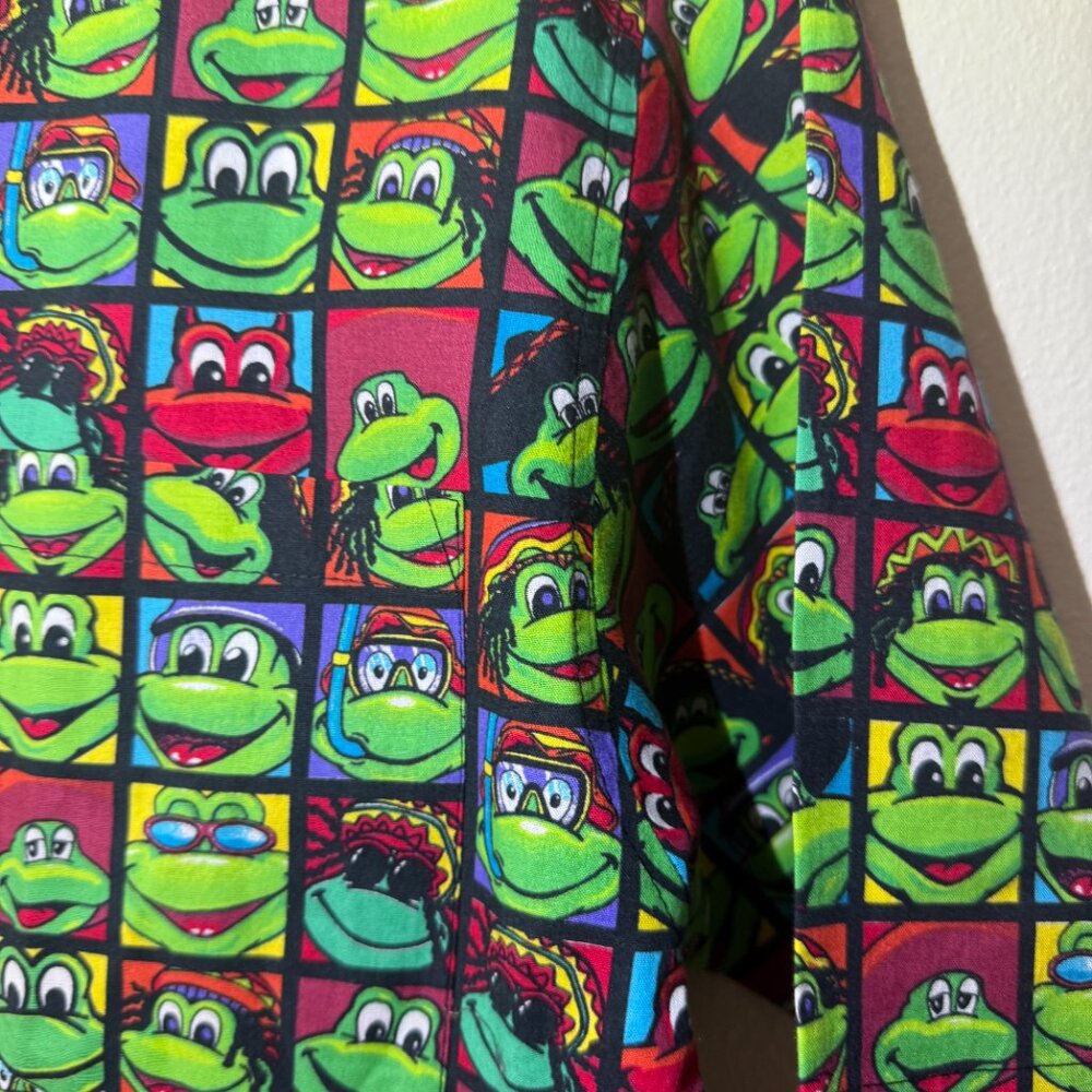 Señor Frog Button Up Shirt Men's Large Frog Print All Over Cotton - Picture 6 of 15